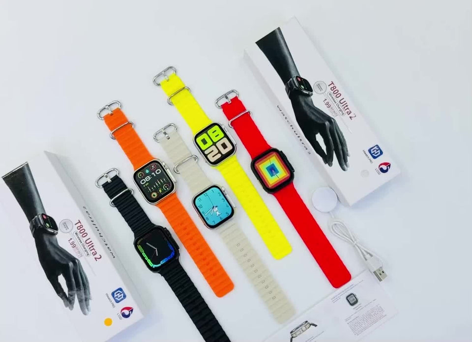 Smart Watch T800 Ultra Series 8 Ultra Smart Watch Sport Wireless Charger With Ocean Strap