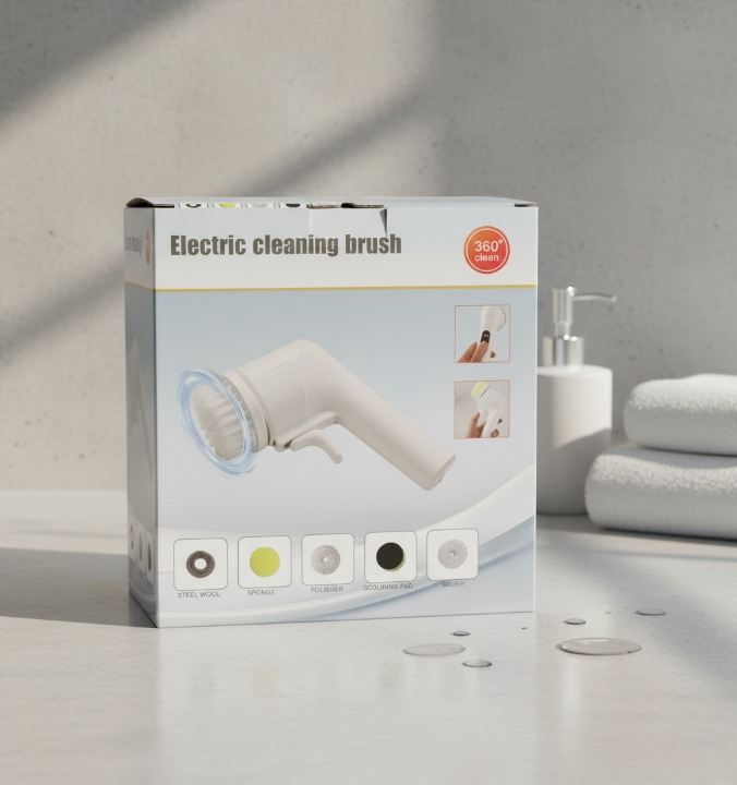 Electric Cleaning Brush With Multiple Attachments