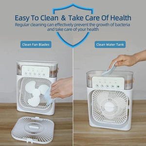 10-Inch Desktop Water Mist Fan – Portable Humidifier Air Cooler with