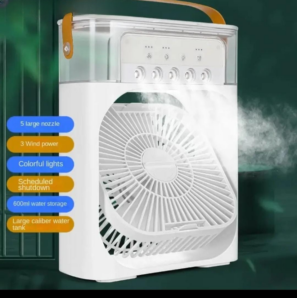 10-Inch Desktop Water Mist Fan – Portable Humidifier Air Cooler with