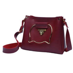 Maroon Elegant Cat Handle Handbag for Girls & Ladies
