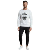 KING Printed White Tracksuit Sweatshirt & Trouser