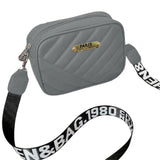 Gray Leather Handbag for Girls & Women