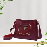 Maroon Elegant Cat Handle Handbag for Girls & Ladies